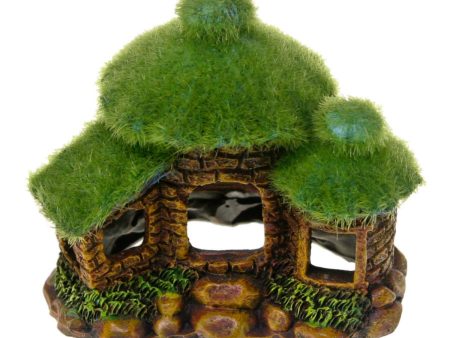 Blue Ribbon Pet Products Hut w Fiber Moss Ornament 1ea One Size Online now