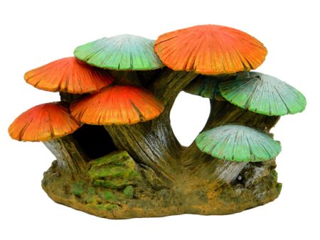 Blue Ribbon Pet Products Glowing Mushroom Garden Ornament Long, Orange & Green, 1ea SM For Cheap