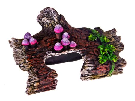 Blue Ribbon Pet Products Log Hideaway w Vines Ornament 1ea One Size For Discount