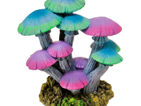 Blue Ribbon Pet Products Glowing Mushroom Garden Ornament Tall, Purple & Blue, 1ea LG Supply